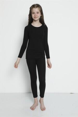 Kız Çocuk Siyah Alt Üst Termal Takım İçlik - 2