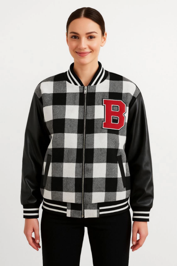 Kolları Suni Deri Içi Astarlı Oduncu Kolej Içi Ceket - Gri - 3