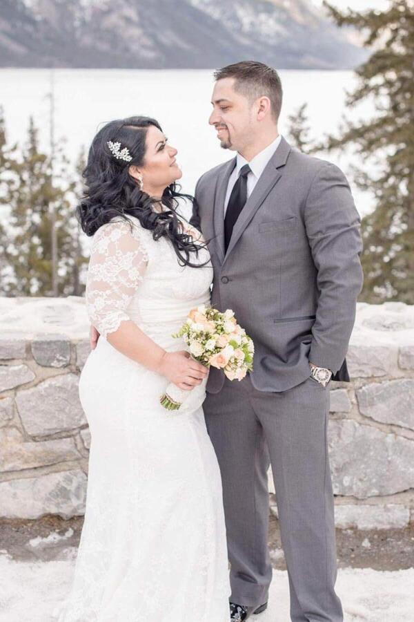 Komple Güpür Büyük Beden Uzun Elbise ND26001 Beyaz - 2