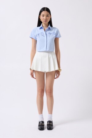 Kurdele Detay Crop Gömlek - ANGELINO BuyukBedeniz (1)