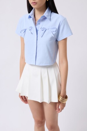 Kurdele Detay Crop Gömlek - 4