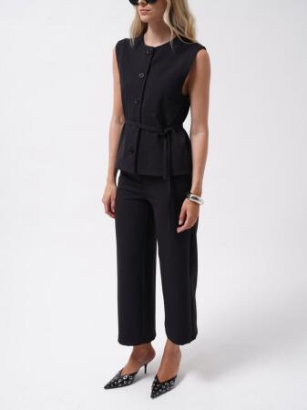 Kuşaklı Dokuma Yelek - 4