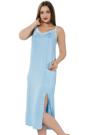 Women's Rope Strap Long Nightgown 914 - 1