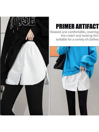 Lastikli Düğmeli Kurtarıcı Gömlek Altı Eteklik -Beyaz - 4