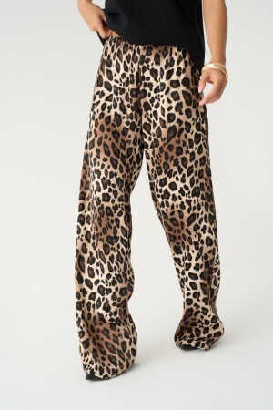 Lastikli Pantolon - Leopar - 1
