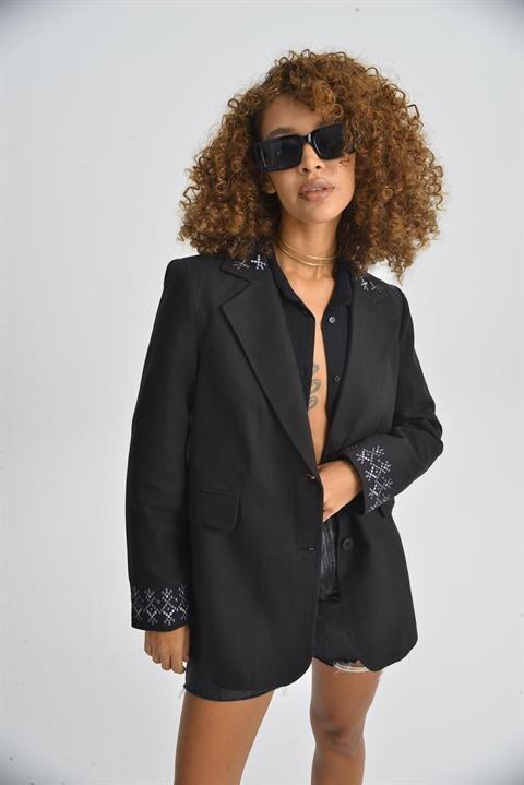 Leomie Nakışlı Blazer Ceket 6106 - 2
