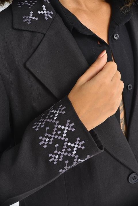 Leomie Nakışlı Blazer Ceket 6106 - 6