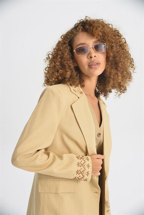 Leomie Nakışlı Blazer Ceket 6106 - 2