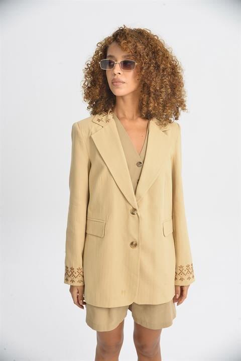 Leomie Nakışlı Blazer Ceket 6106 - 4