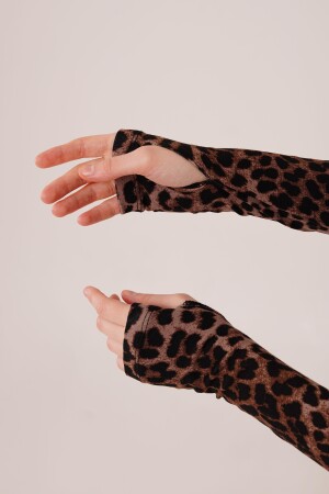 Leopar Desen Basic Bluz - 2