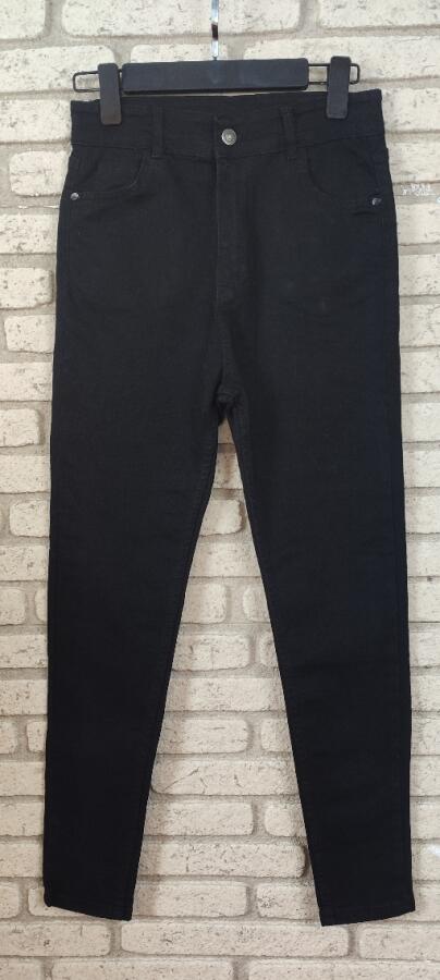 Likralı Yüksek Bel Efsane Kot Pantolon Antrasit Renk 92cm - 3