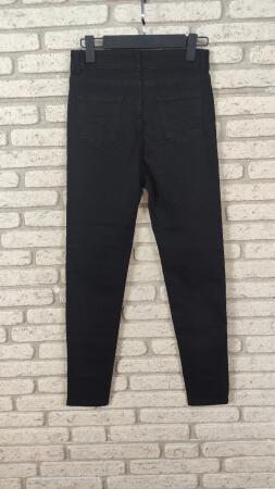 Likralı Yüksek Bel Efsane Kot Pantolon Antrasit Renk 92cm - 4