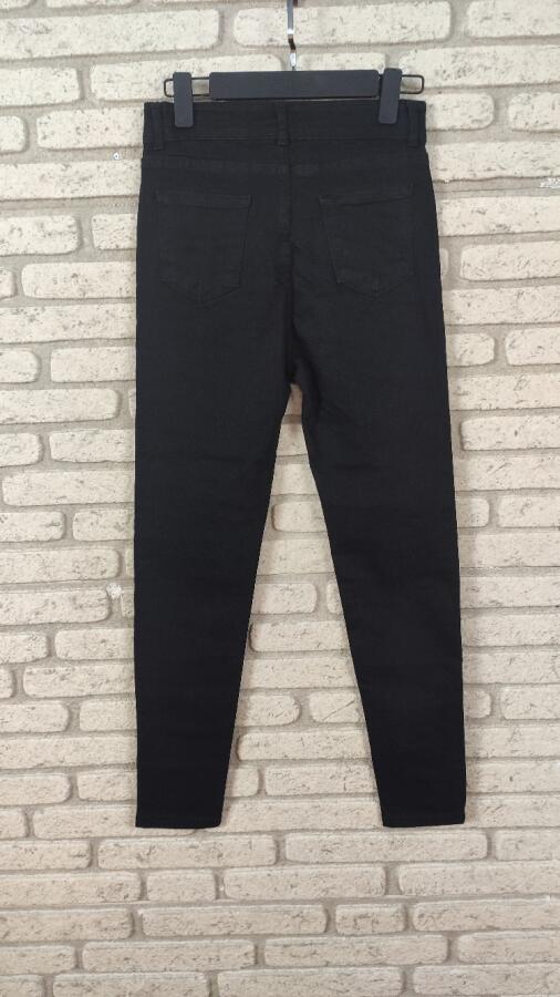 Likralı Yüksek Bel Efsane Kot Pantolon Antrasit Renk 92cm - 4