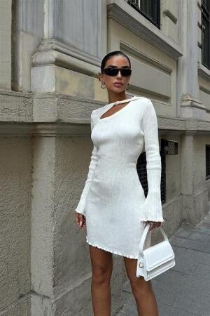 Lilian Cut Out Mini Elbise 2819 - ANGELINO BuyukBedeniz