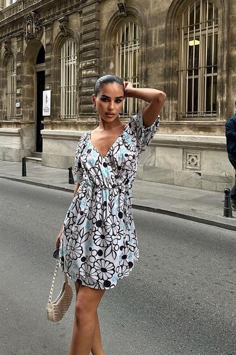 Lindsey Çiçek Desenli Elbise 2276-10 - 1