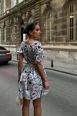 Lindsey Çiçek Desenli Elbise 2276-10 - 3