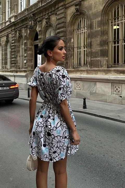 Lindsey Çiçek Desenli Elbise 2276-10 - 3