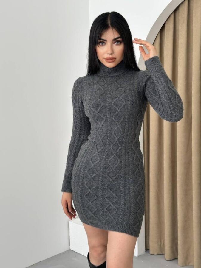 Livorna Boğazlı Mini Elbise - 1