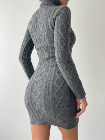 Livorna Boğazlı Mini Elbise - 4