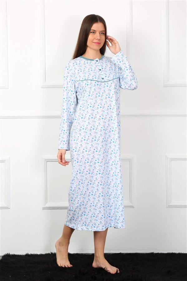 Long Sleeve Blue Mother Nightgown 1360 - 1