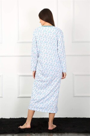 Long Sleeve Blue Mother Nightgown 1360 - 4