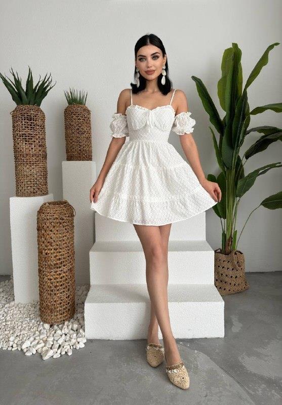 Lucca Kolu Lastikli Mini Elbise - 3