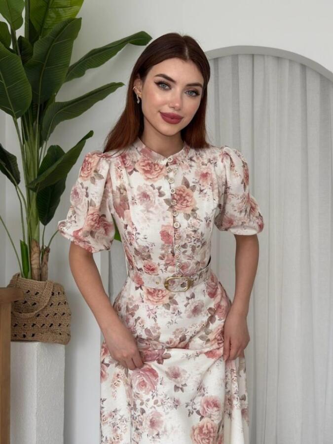Mari Kemerli Elbise - 4