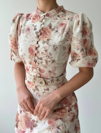 Mari Kemerli Elbise - 9
