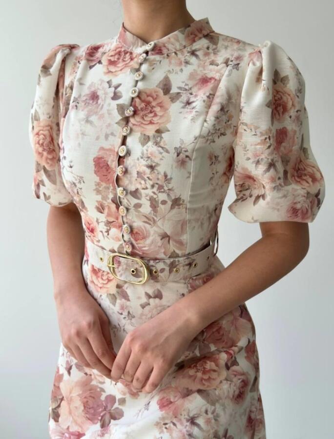 Mari Kemerli Elbise - 9