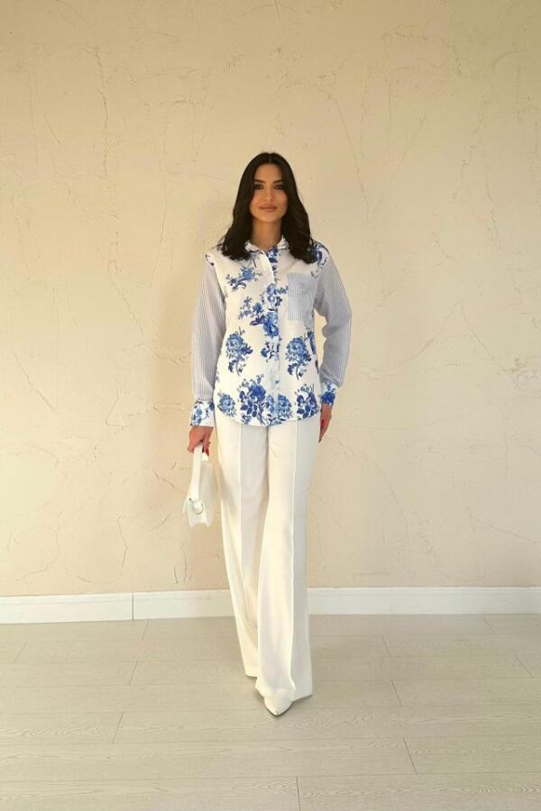 Mavi Garnili Gömlek - 1