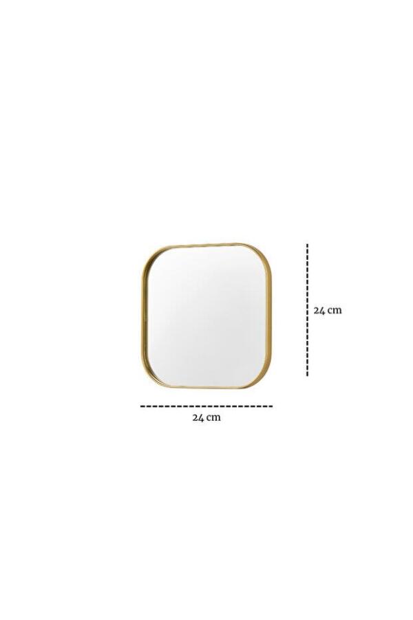 Kare Aynalı Gold 24x24 İkramlık Kahve ve Çay Sunum Tepsisi (Çok Amaçlı) - 4