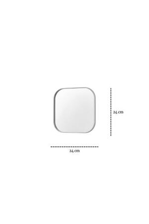 Kare Aynalı Gümüş 3'lü 24x24 İkramlık Kahve ve Çay Sunum Tepsisi (Çok Amaçlı) - 4