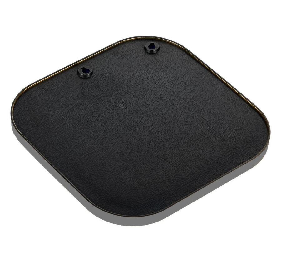 Kare Aynalı Gümüş 3'lü 24x24 İkramlık Kahve ve Çay Sunum Tepsisi (Çok Amaçlı) - 5