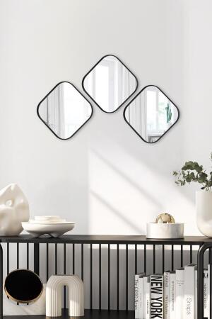 Kare Aynalı Siyah 24x24 İkramlık Kahve ve Çay Sunum Tepsisi (Çok Amaçlı) - 3