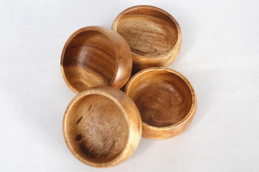 Natura 4'Lü Akasya Yuvarlak Mini Sosluk Çerezlik - 3