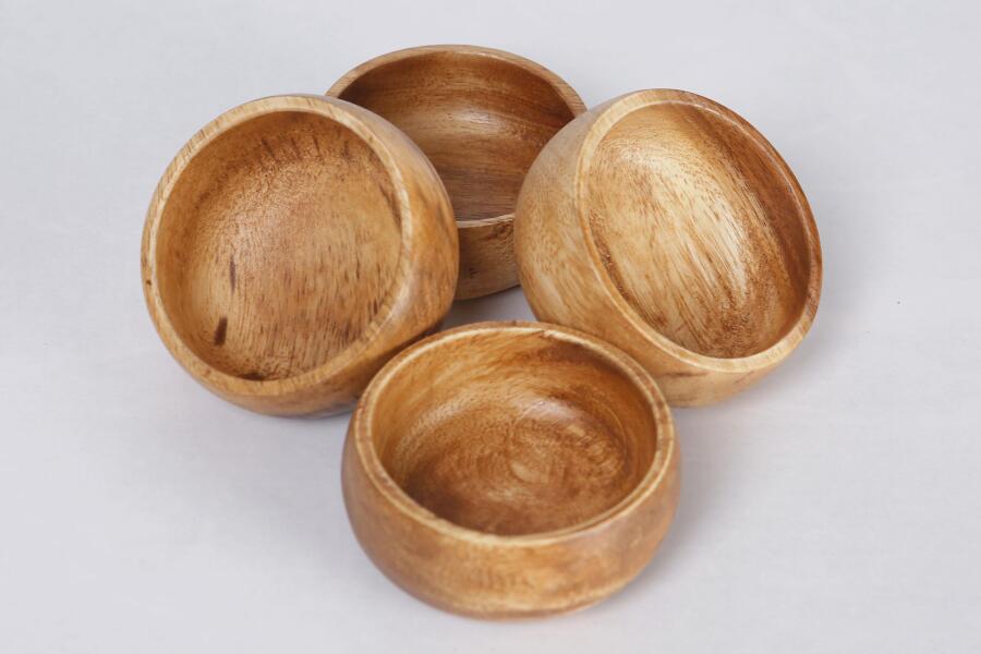 Natura 4'Lü Akasya Yuvarlak Mini Sosluk Çerezlik - 4