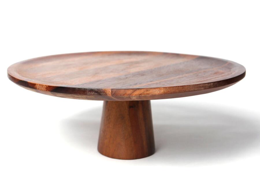 Natura Akasya Ayaklı Sunum Tabağı 36x13,5 cm - 1