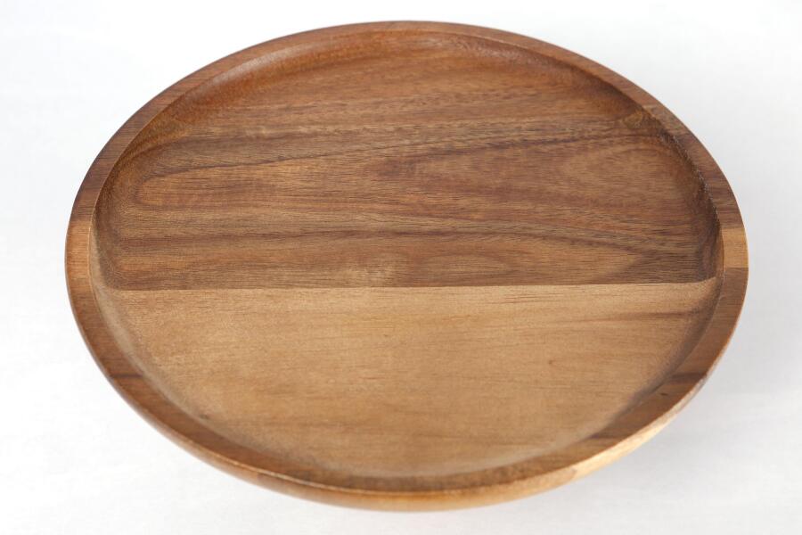 Natura Akasya Ayaklı Yuvarlak Büyük Sunum Tabağı 25x11 cm - 2