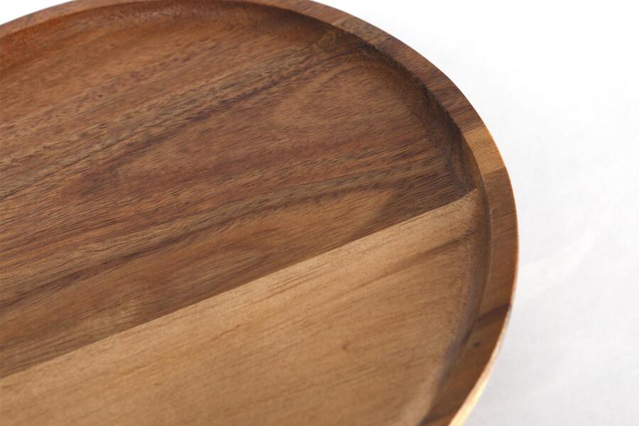 Natura Akasya Ayaklı Yuvarlak Büyük Sunum Tabağı 25x11 cm - 3