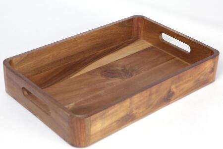 Natura Akasya Dikdörtgen Tepsi Küçük Boy - Angelino Moda