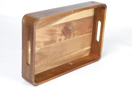 Natura Akasya Dikdörtgen Tepsi Küçük Boy - Angelino Moda (1)