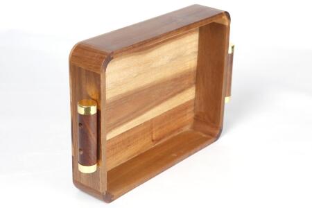 Natura Akasya Gold Küçük Boy Tepsi - Angelino Moda (1)