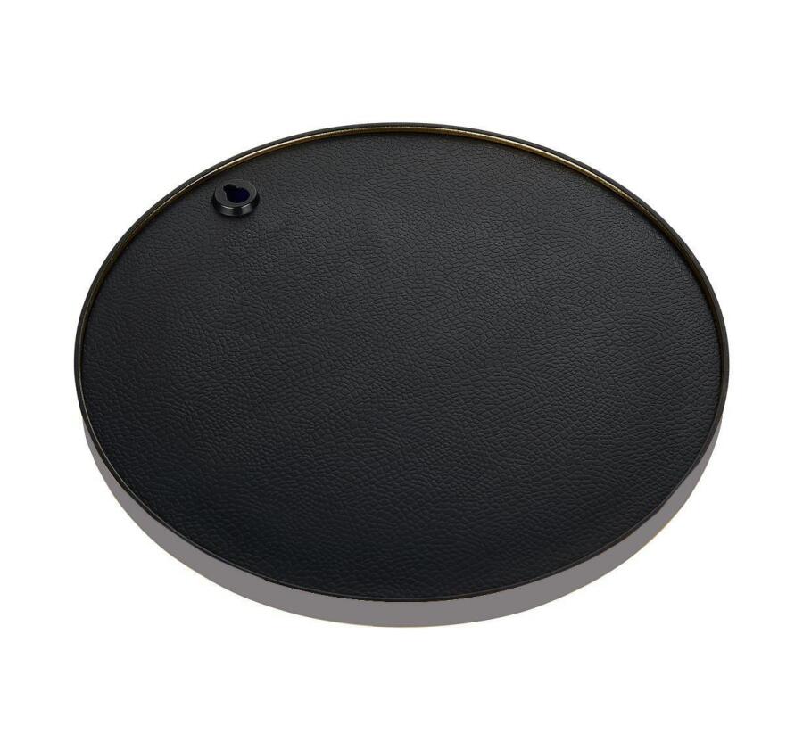 Yuvarlak Aynalı Gümüş 24x24 İkramlık Kahve ve Çay Sunum Tepsisi (Çok Amaçlı) - 4