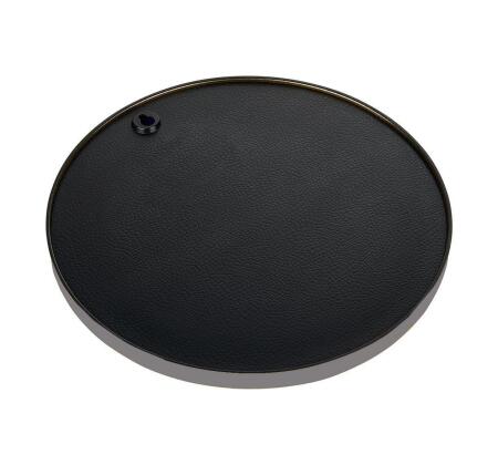 Yuvarlak Aynalı Gümüş 3'lü 24x24 İkramlık Kahve ve Çay Sunum Tepsisi (Çok Amaçlı) - 4