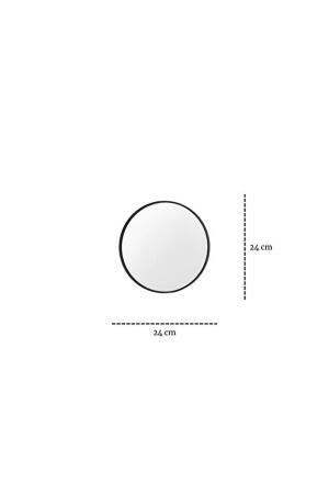 Yuvarlak Aynalı Siyah 24x24 İkramlık Kahve ve Çay Sunum Tepsisi (Çok Amaçlı) - 3