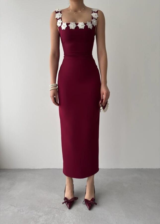 Mıng Çiçek Detaylı Elbise - 2