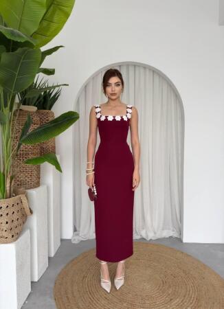 Mıng Çiçek Detaylı Elbise - 6