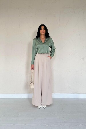 Mint Saten Gömlek - ANGELINO BuyukBedeniz