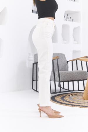 Mom Jeans Beyaz Pantolon - RMG (1)