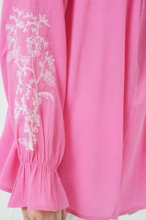 Nakışlı Örme Bluz 941 - Pembe - 4